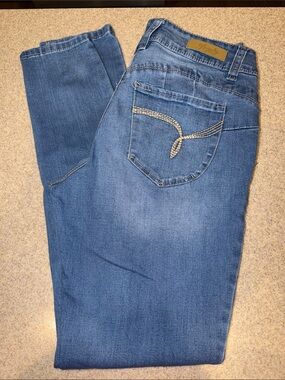 Royalty For Me Women's Straight Leg Blue Denim Jeans with Butt Lifting